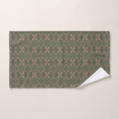 Boheemse herfstbladgroen naadloos patroon bad handdoek (Handdoek)