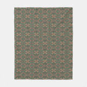 Boheemse herfstbladgroen naadloos patroon fleece deken (Voorkant)