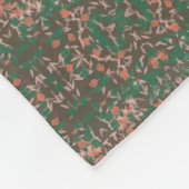 Boheemse herfstbladgroen naadloos patroon fleece deken (Hoek)