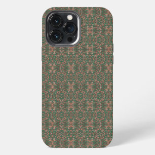 Boheemse herfstbladgroen naadloos patroon iPhone 13 pro max hoesje