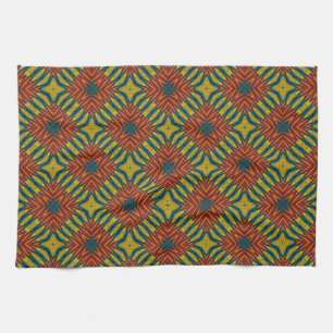 Boheemse Hippie Rood Blauw Geel Koel Etnisch Stam Theedoek
