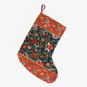 Boheemse Indo-Perzische Bloempatroon Vintage Rood Kleine Kerstsok