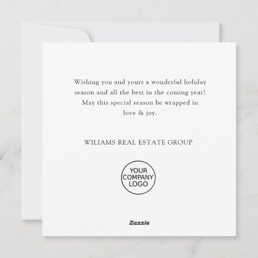 Boheemse Kerstmis Compositie Corporate Groet Feestdagenkaart (Achterkant)