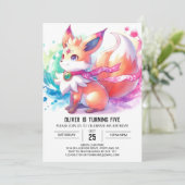 Boheemse kinderen Fox Verjaardag Kaart (Staand voorkant)