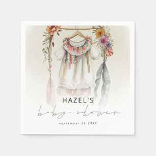 Boheemse  kleren Script Baby shower Servet