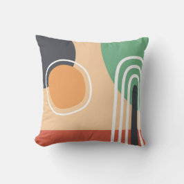 Boheemse kunst abstracte regenboog en zon kussen