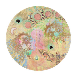 Boheemse  kunst unieke hippie pastel whimsica snijplank