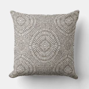 Boheemse lichte taupe patroon kussen