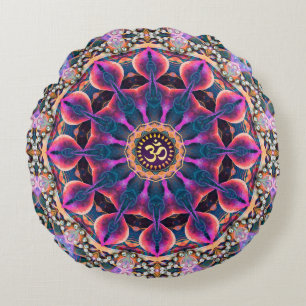 Boheemse Magische Mandala OM Yoga Rond Kussen
