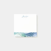 Boheemse mariene blauwe en Blauwgroen golven Post-it® Notes (Voorkant)