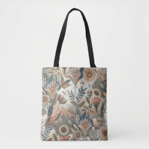 Boheemse mix van kleuren en bloementhema draagtas
