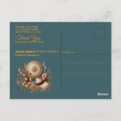 Boheemse mix van kleuren en decor thema briefkaart (Achterkant)