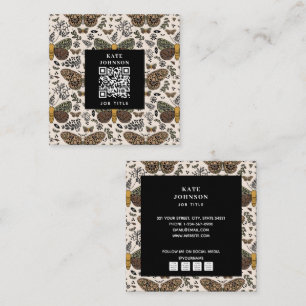 Boheemse mot Wildflowers Esthetician Beauty Salon Vierkante Visitekaartje