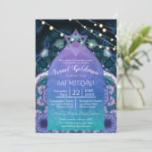 Boheemse Nachten met Davidster  | Blauw Paars Kaart (Staand voorkant)