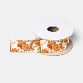 Boheemse oranje bloemen lint