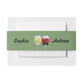  Boheemse paar wijn bruiloft Uitnodigingen Wikkel