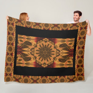 Boheemse paardenbloem bloemblaadjes 1 bloempatroon fleece deken