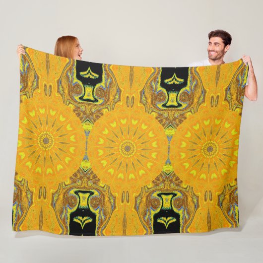 Boheemse paardenbloem in de zomer Gezellige Bloeme Fleece Deken (In situ)