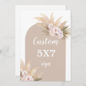 Boheemse Pampas Gras bord Kaart (Voorkant / Achterkant)