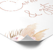 Boheemse pampas gras Kaarten en geschenken Poster (Hoek)