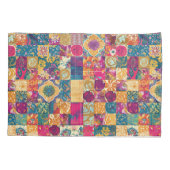 Boheemse Patchwork Tegel Design Kussensloop (Achterkant-Links)