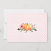 Boheemse Pompoen Rozen Herfst Verjaardagsfeest Afb Bedankkaart (Achterkant)