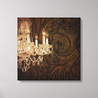 Boheemse primitieve Westerne land kroonluchter Canvas Afdruk