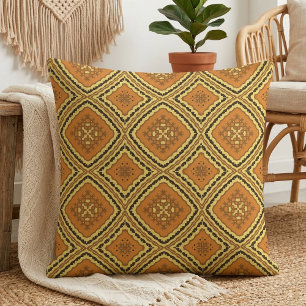 Boheemse Retro Terracotta Oranje Geometrische Moza Stof