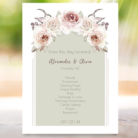 Boheemse Roos boog bruiloft Programma