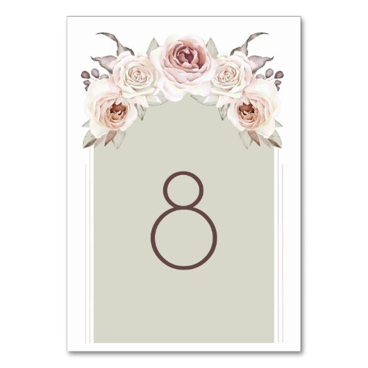 Boheemse Roos boog bruiloft receptie Kaart (Voorkant)