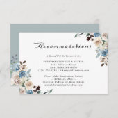 Boheemse rustieke bloemen bruiloft accommodaties informatiekaartje (Voorkant / Achterkant)