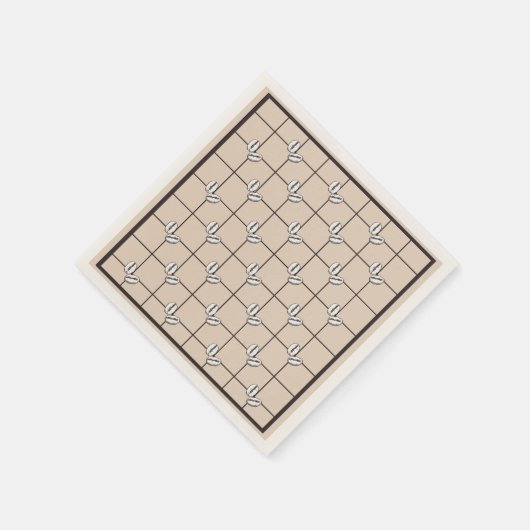 Boheemse Rustieke Winter Koffieboon Bruin Plaid Servet (Hoek)