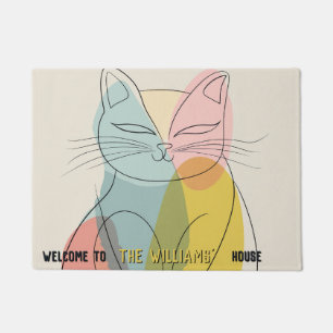Boheemse Sphynx Kat Moeder Vader Huis Decor Welkom Deurmat