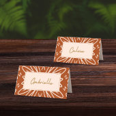 Boheemse stampatroon Moderne trouwplaatskaarten