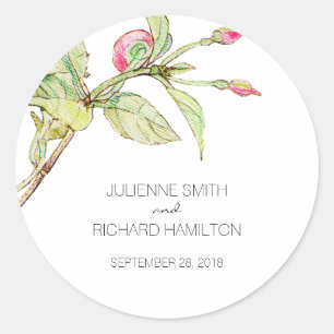 Boheemse stijl bloemenbruiloft gunst Sticker