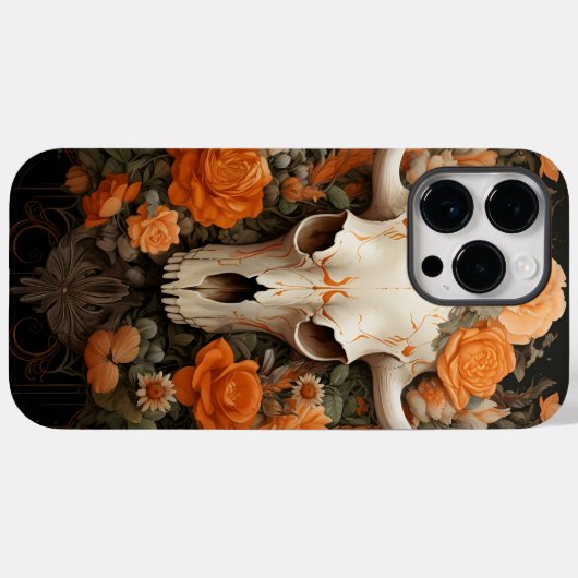 Boheemse suikerschedel bloeien Case-Mate iPhone Case (Achterkant (horizontaal))