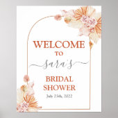 Boheemse terracotta bruidsshower welkomstbord poster (Voorkant)