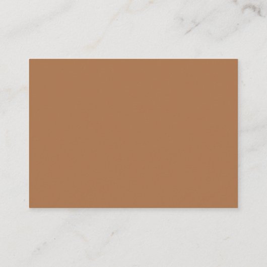 Boheemse terracotta moderne minimalistische QR-cod Informatiekaartje (Achterkant)