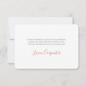 Boheemse Terracotta woestijn bruiloft bedankkaart (Achterkant)