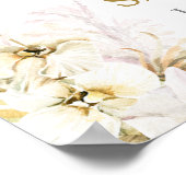 Boheemse tropische bruiloft Welcome sign Poster (Hoek)