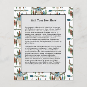 Boheemse Veren Dreamcatcher Blauwe Geweit Pijl Flyer