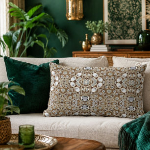 boheemse vintage mode zilver zwart en goud  kussen