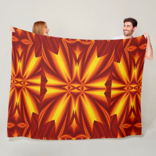 Boheemse vuurbloemen 102 fleece deken