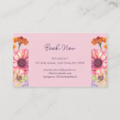 Boheemse Waterverf Bloemen qr code Visitekaartje (Achterkant)