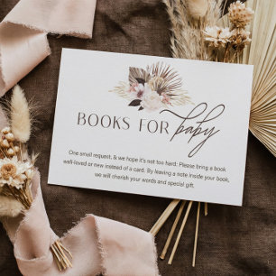 Boheemse Waterverf - boeken voor Baby shower Informatiekaartje