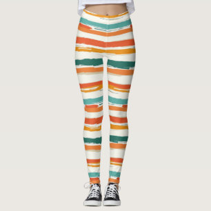 Boheemse Waterverf Gestreept (1) Leggings