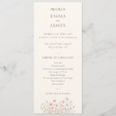 Boheemse Whimsical Wilde Bloemen Huwelijksprogramm Programma (Voorkant)