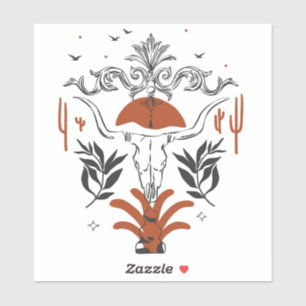 Boheemse wilde westen hedendaagse kunst sticker