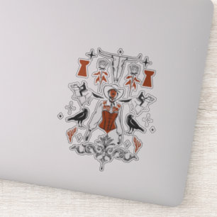 Boheemse wilde westen hedendaagse kunst. sticker