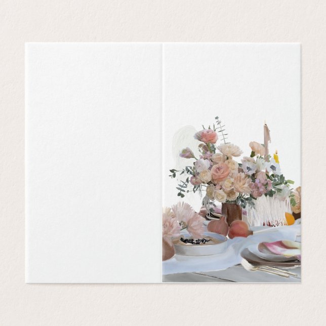 Boheemse Zomer Tafelbeeld Kaart (Buitenkant ongevouwen)